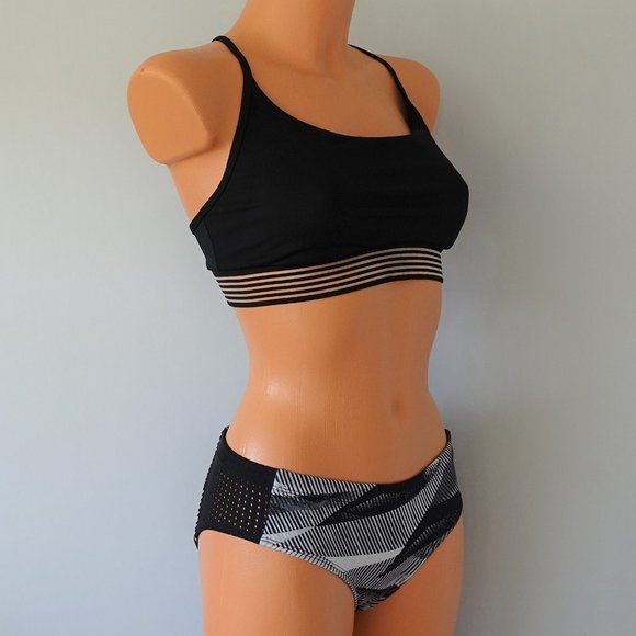 Nike 2 Piece Active Black Bikini Set NWT - Picture 2 of 3